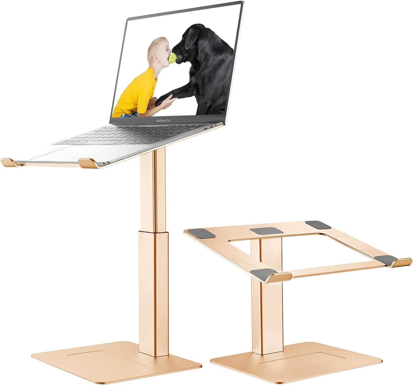 Adjustable Laptop Stand, Tall, Strong, Airflow, Suitable for 13.3-17.3 Inch Laptops, Lift Screen to Eye Level for Video Conferences
