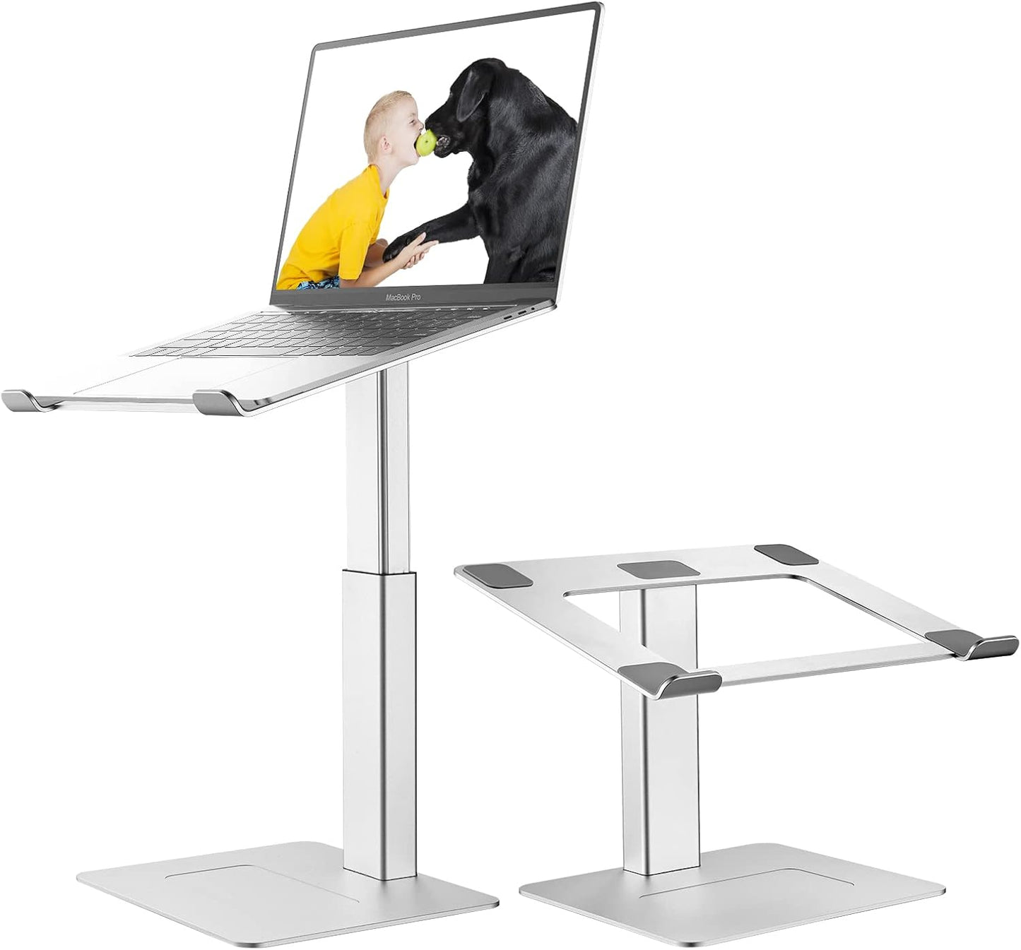 Adjustable Laptop Stand, Tall, Strong, Airflow, Suitable for 13.3-17.3 Inch Laptops, Lift Screen to Eye Level for Video Conferences