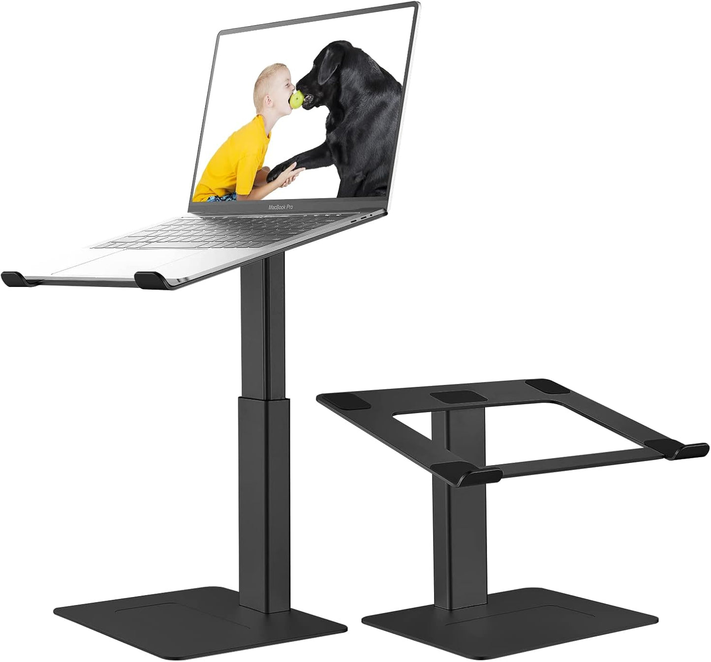 Adjustable Laptop Stand, Tall, Strong, Airflow, Suitable for 13.3-17.3 Inch Laptops, Lift Screen to Eye Level for Video Conferences