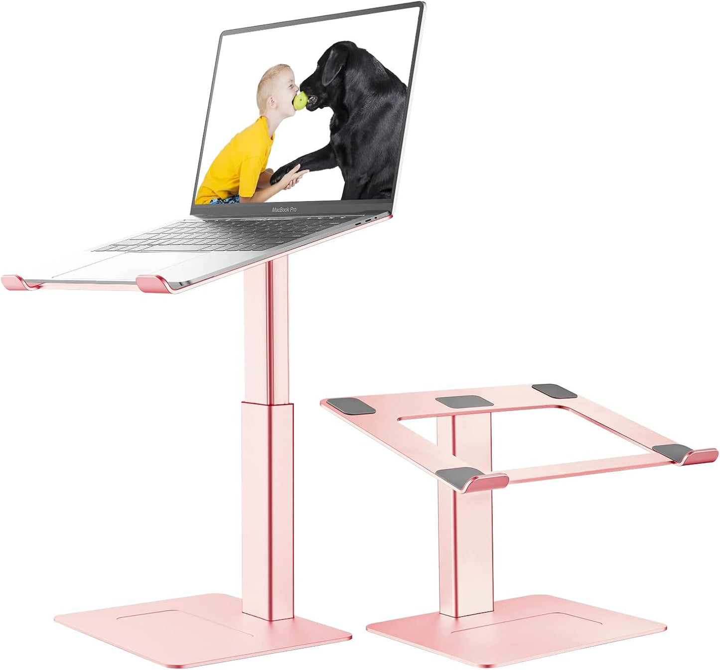 Adjustable Laptop Stand, Tall, Strong, Airflow, Suitable for 13.3-17.3 Inch Laptops, Lift Screen to Eye Level for Video Conferences