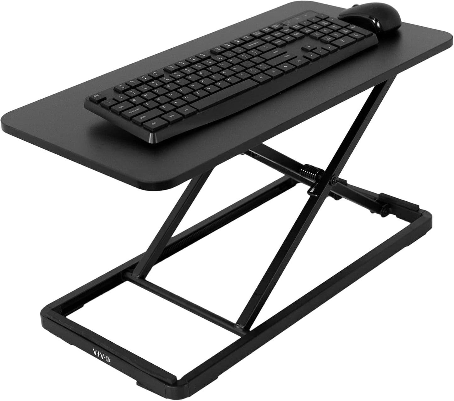 VIVO Single Top 30 inch Scissors Lift Keyboard and Mouse Riser, Height Adjustable Laptop Desk, for Ergonomic Sit Stand Workstations, Black, DESK-V030A